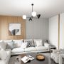 Emibig Hermes 13474 lampa wisząca 4x10 W biała-czarna zdj.4