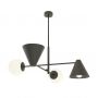 Emibig Hermes 13474 lampa wisząca 4x10 W biała-czarna zdj.3