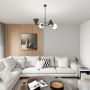 Emibig Hermes 13474 lampa wisząca 4x10 W biała-czarna zdj.6