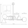 Emibig Hermes 13476 lampa wisząca 6x10 W czarna zdj.2