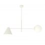 Emibig Hermes 13482 lampa wisząca 2x10 W biała zdj.1