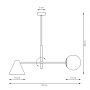 Emibig Hermes 13482 lampa wisząca 2x10 W biała zdj.2