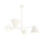 Emibig Hermes 13484 lampa wisząca 4x10 W biała zdj.1