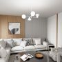 Emibig Hermes 13484 lampa wisząca 4x10 W biała zdj.5