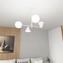 Emibig Hermes 13484 lampa wisząca 4x10 W biała zdj.6