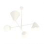 Emibig Hermes 13484 lampa wisząca 4x10 W biała zdj.3