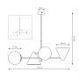 Emibig Hermes 13484 lampa wisząca 4x10 W biała zdj.2