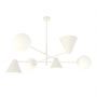Emibig Hermes 13486 lampa wisząca 6x10 W biała zdj.1