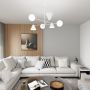 Emibig Hermes 13486 lampa wisząca 6x10 W biała zdj.3