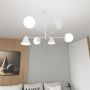Emibig Hermes 13486 lampa wisząca 6x10 W biała zdj.5