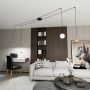 Emibig Fuji 13504 lampa wisząca 4x W czarna-złota zdj.3