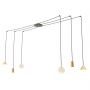 Emibig Fuji 13506 lampa wisząca 6x W czarna-złota zdj.1