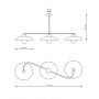 Emibig Foster 13533 lampa wisząca 3x10 W czarna zdj.2