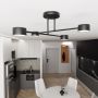 Emibig Halo 13554 lampa wisząca 4x10 W czarna zdj.3