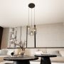 Emibig Vander 13643PREM lampa wisząca 3x15 W czarna-złota zdj.2