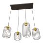 Emibig Vander 13644 lampa wisząca 4x15 W czarna-złota zdj.1