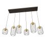 Emibig Vander 13646 lampa wisząca 6x15 W czarna-złota zdj.1