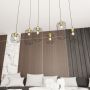 Emibig Vander 13646 lampa wisząca 6x15 W czarna-złota zdj.6