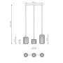 Emibig Vander 13653 lampa wisząca 3x15 W czarna zdj.2