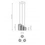 Emibig Vander 13653PREM lampa wisząca 3x15 W czarna zdj.2