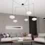 Emibig Origo 13745 lampa wisząca 5x15 W biała-czarna zdj.3