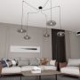 Emibig Origo 13755 lampa wisząca 5x15 W czarna-grafitowa zdj.3