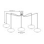 Emibig Origo 13755 lampa wisząca 5x15 W czarna-grafitowa zdj.2