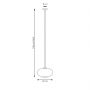 Emibig Coco 13761 lampa wisząca 1x15 W biała-czarna zdj.2