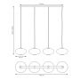 Emibig Coco 13774 lampa wisząca 4x15 W czarna-grafitowa zdj.2