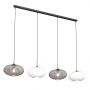Emibig Coco 13784 lampa wisząca 4x15 W biała-czarna-grafitowa zdj.1