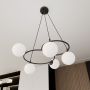 Emibig Libra 13795 lampa wisząca 5x10 W biała-czarna zdj.4