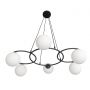 Emibig Libra 13796 lampa wisząca 6x10 W biała-czarna zdj.1