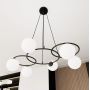 Emibig Libra 13796 lampa wisząca 6x10 W biała-czarna zdj.5