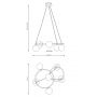 Emibig Libra 13805 lampa wisząca 5x10 W czarna-grafitowa zdj.2