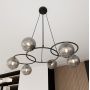 Emibig Libra 13806 lampa wisząca 6x10 W czarna-grafitowa zdj.4