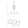 Emibig Libra 13826 lampa wisząca 6x10 W biała-czarna-grafitowa zdj.2