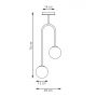 Emibig Atria 13832 lampa podsufitowa 2x10 W biała-czarna zdj.2