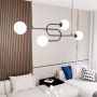 Emibig Atria 13834 lampa wisząca 4x10 W biała-czarna zdj.4