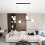 Emibig Atria 13834 lampa wisząca 4x10 W biała-czarna zdj.5