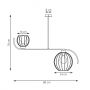 Emibig Echo 13852 lampa podsufitowa 2x15 W czarna zdj.2
