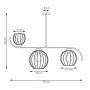 Emibig Echo 13853 lampa podsufitowa 3x15 W czarna zdj.2