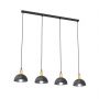 Emibig Moto 13864 lampa wisząca 4x15 W czarna-złota zdj.1
