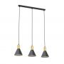 Emibig Rosa 13883 lampa wisząca 3x10 W czarna-złota zdj.1