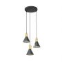 Emibig Rosa 13883PREM lampa wisząca 3x10 W czarna-złota zdj.1