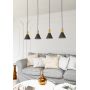 Emibig Rosa 13884 lampa wisząca 4x10 W czarna-złota zdj.5