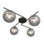 Emibig Vespa 13964 lampa podsufitowa 4x10 W czarna-grafitowa zdj.1