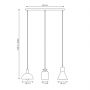 Emibig Fox 14023 lampa wisząca 3x10 W czarna-złota zdj.2
