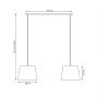 Emibig Epoca 14052 lampa wisząca 2x10 W czarna-szary/popielaty zdj.2