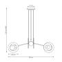 Emibig Skiva 14094 lampa wisząca 4x15 W czarna zdj.2