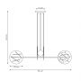 Emibig Xotic 14124 lampa wisząca 4x15 W biała zdj.2